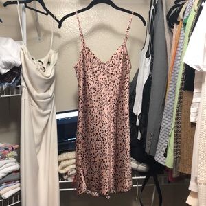 Reformation Pink Cheetah Mini Dress